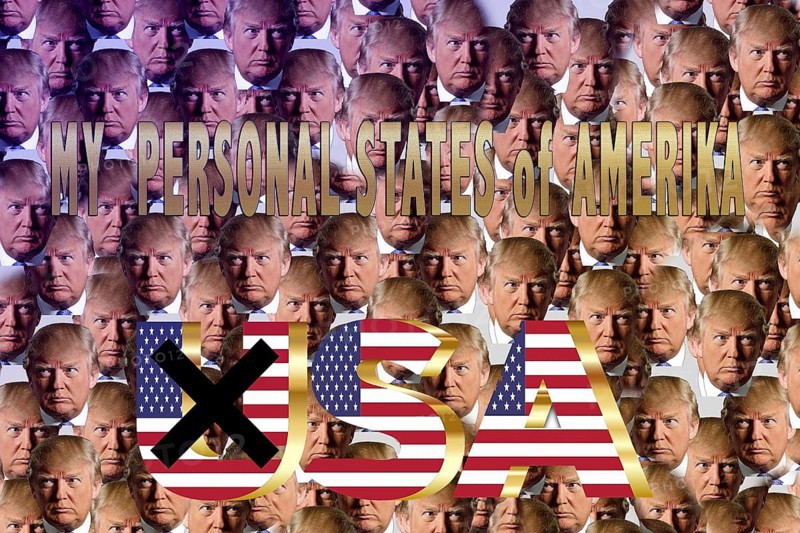 Symbolic image, Trump as owner of the USA, no more United States, democracy versus autocracy, Donald Trump sees himself as a ruler above the law, US democracy in danger, political blackmail, EU and Germany under political pressure, industry, tariff threats, Elon Musk, Mark Zuckerberg, social networks, fake news, rights broken, hate, agitation, DSG Digital Services Act, re-election, USA, politics, announcements, vendetta, wanted dictator, Republicans, US electoral system, global danger, lies, 2nd term, global strain, Ukrainian war, storm White House, storm White House term, global burden, Ukrainian war, White House storm