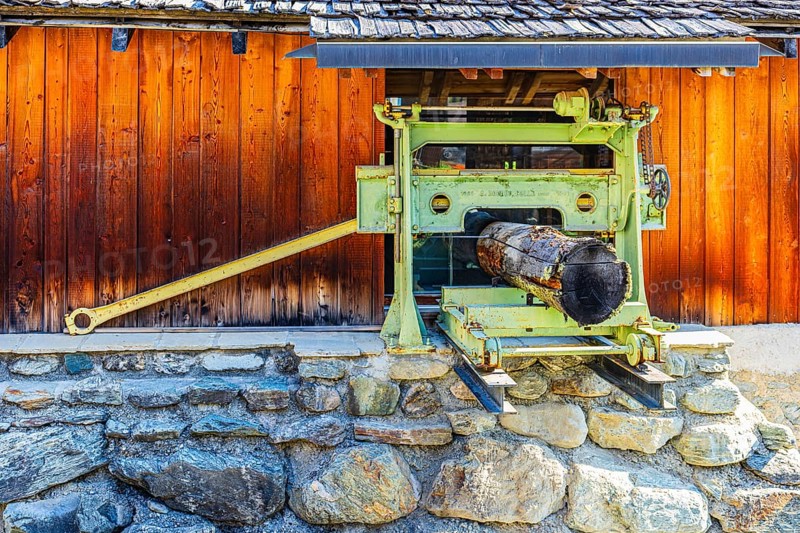 Old sawmill, historic village centre, Grimentz, Val d'Anniviers, Valais Alps, Canton Valais, Switzerland