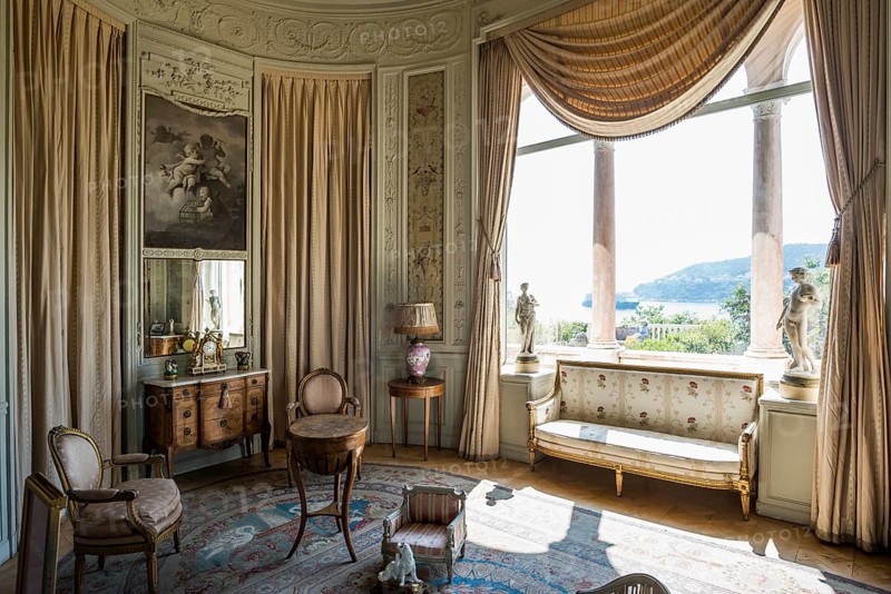 Interior view, Villa Ephrussi de Rothschild, Saint-Jean-Cap-Ferrat, Cap Ferrat, Alpes Maritimes, Provence Alpes Cote d'Azur, French Riviera, South of France, France