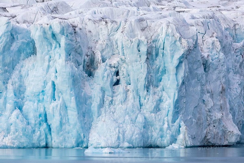 Glacier tongue, ice, bay, Lillienhöökbreen, Spitsbergen, Svalbard