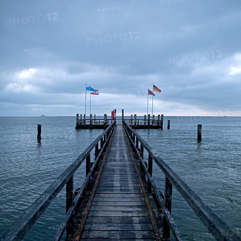 Sailors' Bridge, one of several sea bridges on Föhr, Wyk auf Föhr, North Frisia, Schleswig-Holstein, Germany