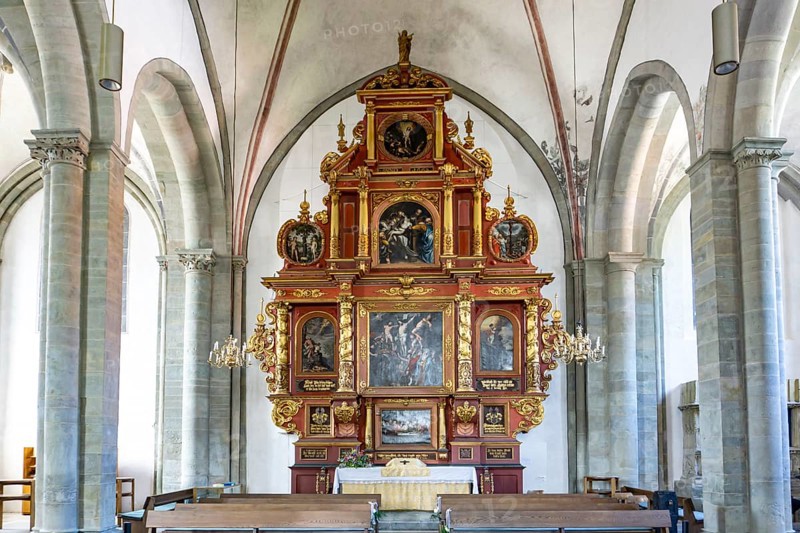 Altar of the Great St Mary's Church in Lippstadt, North Rhine-Westphalia, Germany