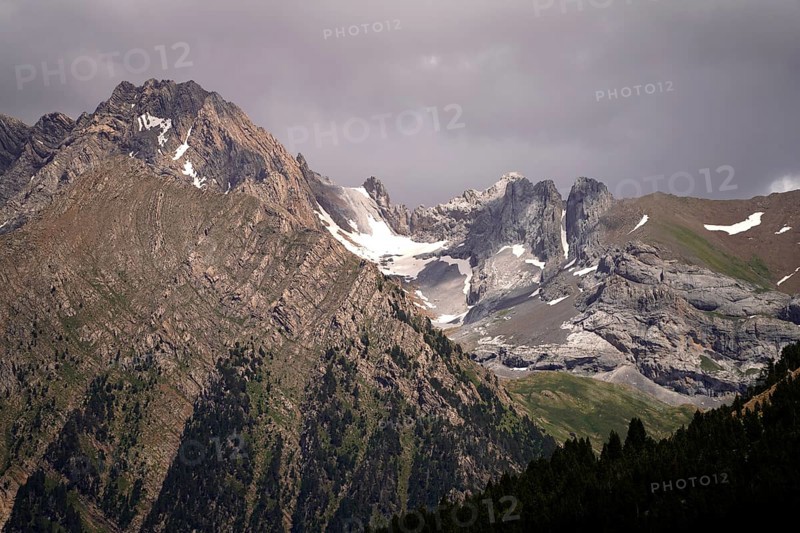 Mountain landscape in the Valle de Otal near Torla-Ordesa, Spain