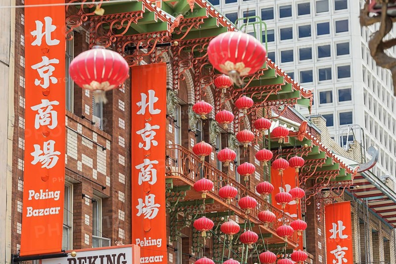 Chinatown decorations, San Francisco. California, USA