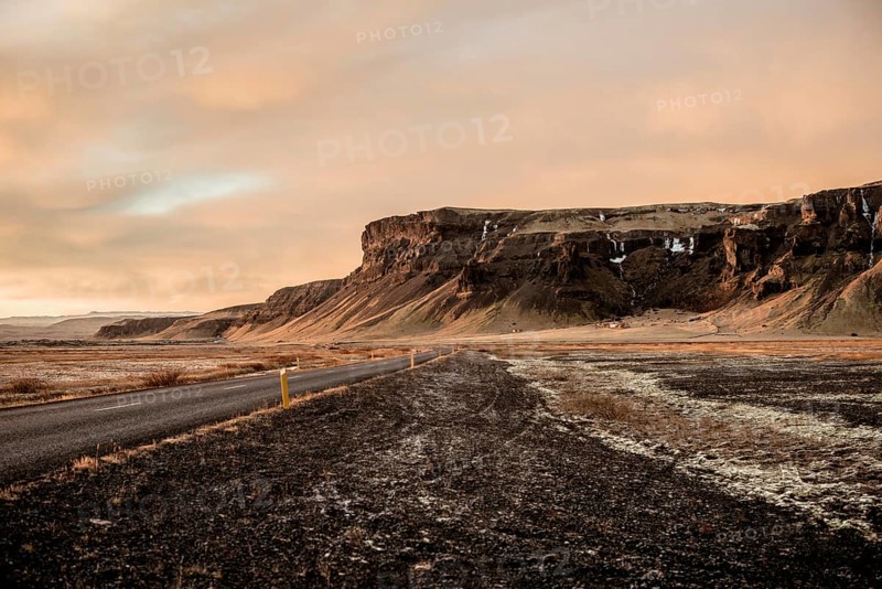 Ring Road, Mountains, Southern Iceland, Sunset, Winter, Cold, Iceland* Ring Road, Mountain Range, Southern Iceland, Rocks, Sunset, Cold, Iceland