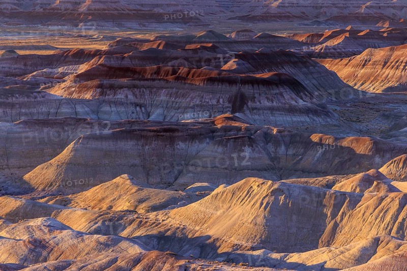 Colorful deposits of the Chinle Formation exposed at Little Painted Desert County Park near Winslow, Arizona