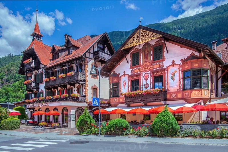 Historic Posthotel Kassl, Ötz, Ötztal, Ötztal Alps, Tyrol, Austria