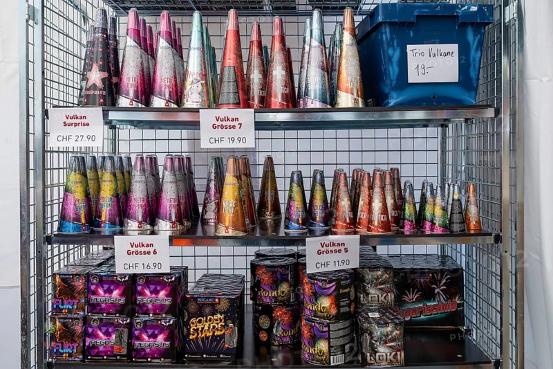 Fireworks display shelf, Interlaken, Bern, Switzerland