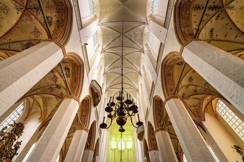 Interior photo, St Mary's Church in the old town of Stralsund, Mecklenburg-Western Pomerania, Germany