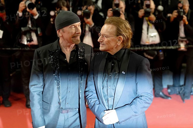 Cannes, France - 16.5.2024: The Edge and U2 singer Bono during the Bono: Stories Of Surrender red carpet during the 78th Cannes International Film Festival. The film festival takes place from 13 to 24 May 2025