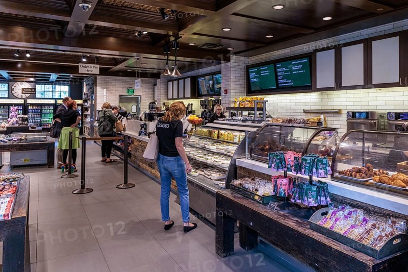 Guests shopping for coffee, food, and snacks at the Starbucks in Gaylord Opryland Resort and Convention Center in Nashville, Tennessee