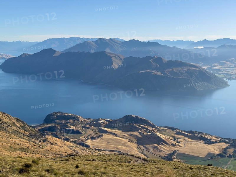 Hiking trail to Roys Peak Lookout, Lake Wanaka, Wanaka, South Island, New Zealand, Oceania