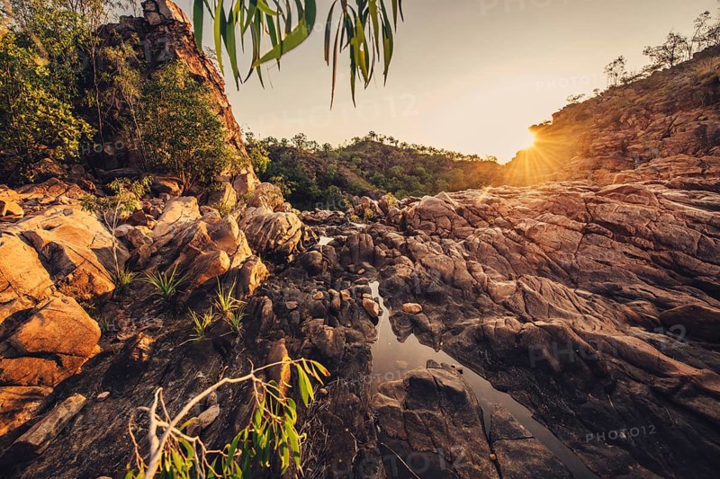 Sunrise Edith Falls in northern Australia, Australia