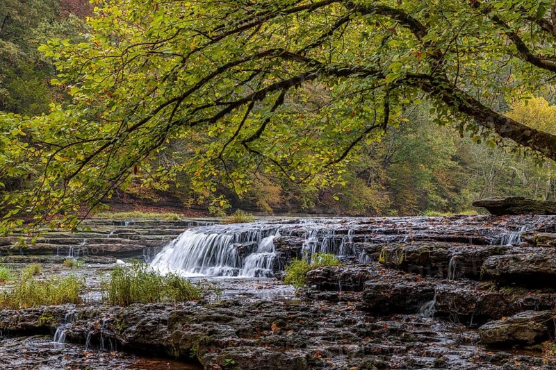 Falling Water Cascades in Burgess Falls State Park near Cookeville, Tennessee