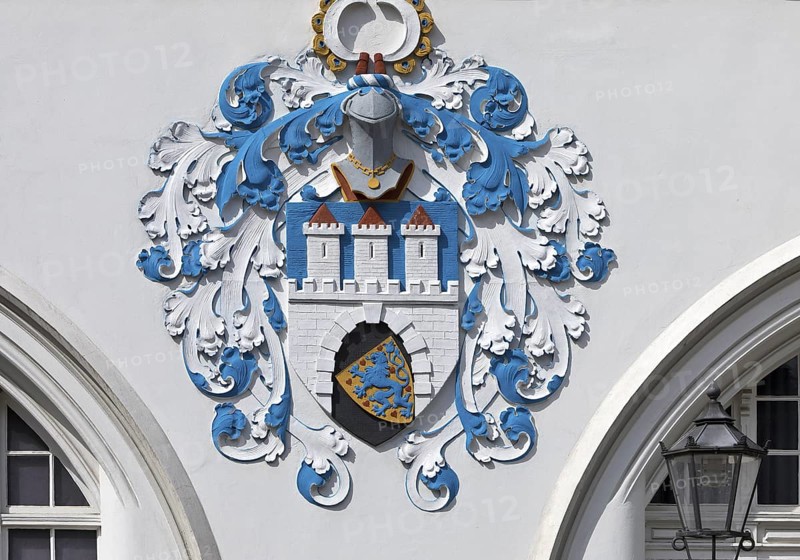 City coat of arms at the Bomann Museum, Celle, Lower Saxony, Germany