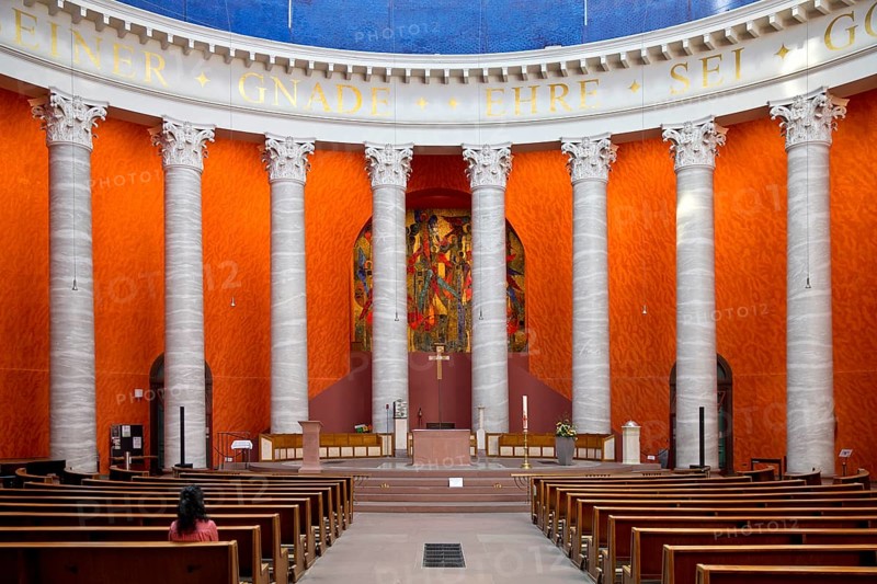 Interior view of Ludwigskirche, St Ludwig, the main Catholic church in Darmstadt, Hesse, Germany