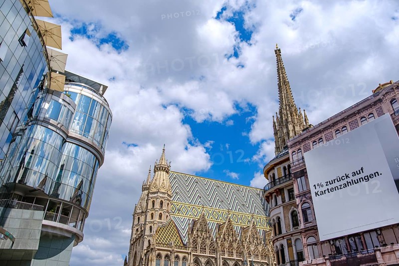 St Stephen's Cathedral on St Stephen's Square, Vienna, Austria, for editorial use only