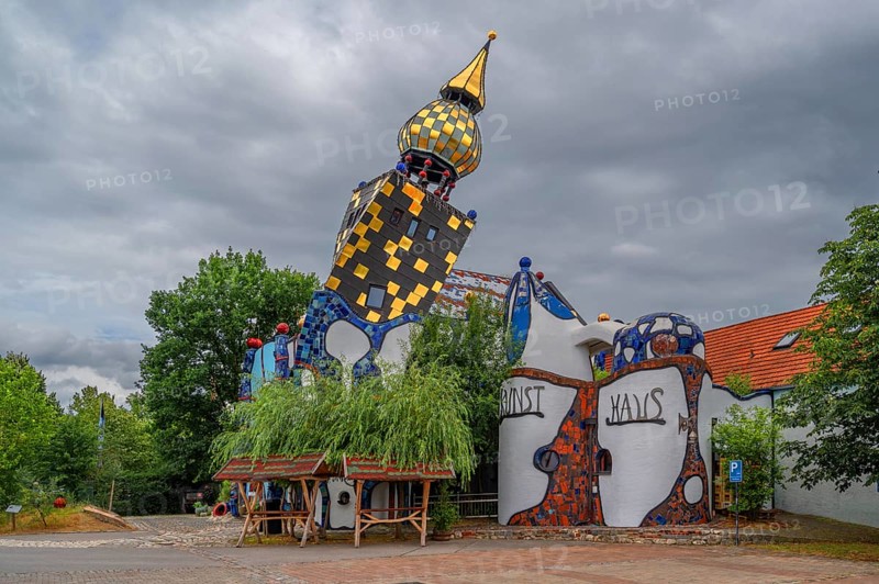 The Art House of the Kuchlbauer Brewery, designed by Friedensreich Hundertwasser, Lower Bavaria, Germany