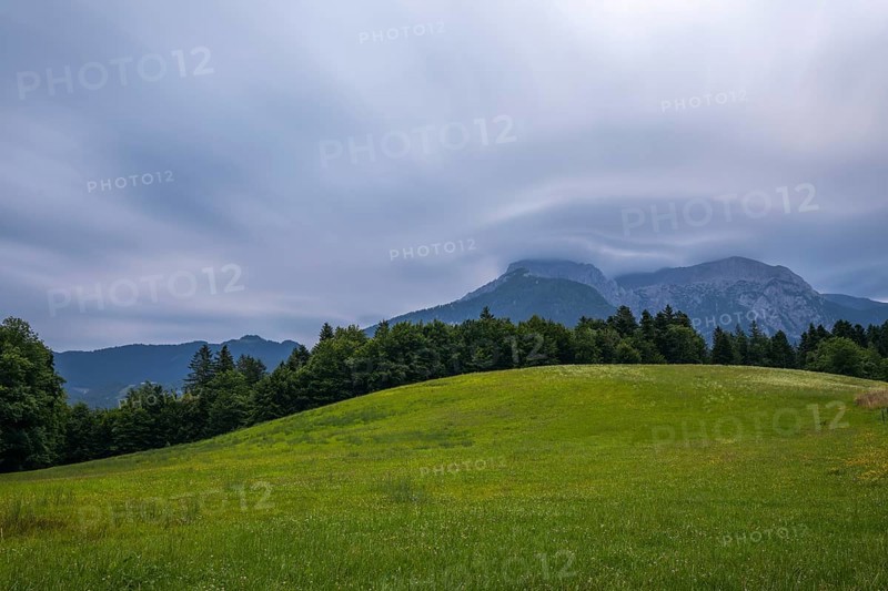Dramatic weather over Hoher Göll and the Eagle's Nest in Berchtesgadener Land
