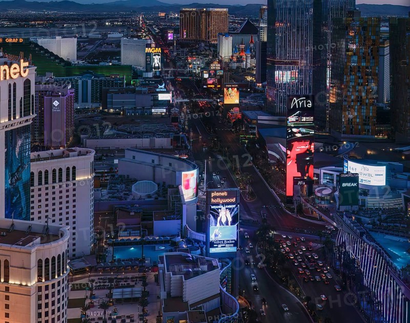 Casinos along Las Vegas Boulevard in Las Vegas, Nevada
