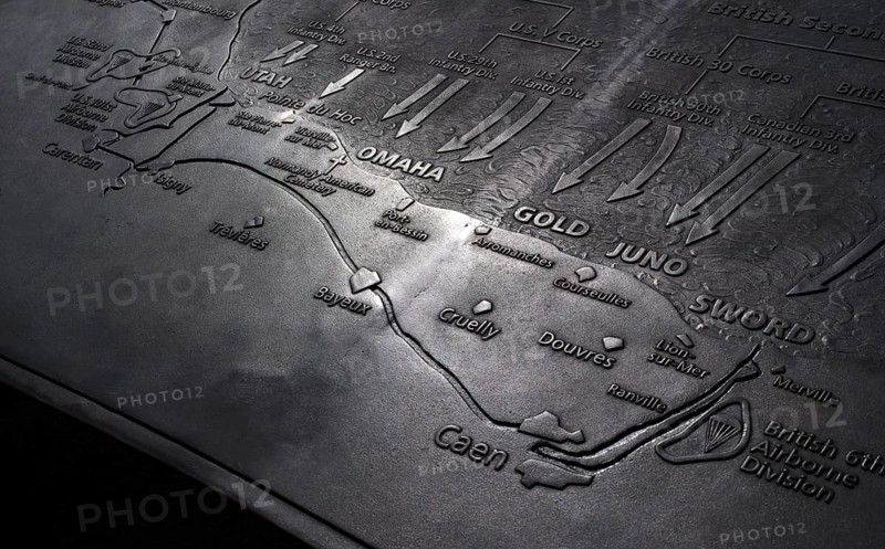Site plan, relief, map, visitor information, Pointe du Hoc, memorial site, memorial for US Ranger, Cricqueville-en-Bessin, D-Day, Operation Overlord, Omaha Beach, Utah Beach, Normandy, Calvados, France
