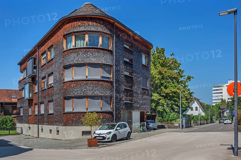 Modern house with wooden shingle façade, Dornbirn, Vorarlberg, Austria