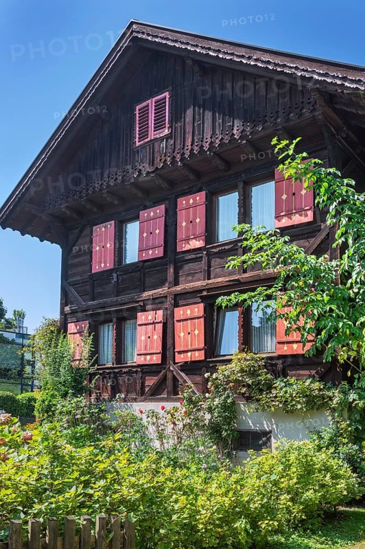 Old wooden house from around 1900, Dornbirn, Vorarlberg, Austria