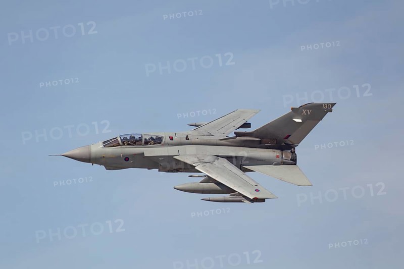 Panavia Tornado MRCA military jet aircraft in Royal air force RAF colours flying, England, United Kingdom