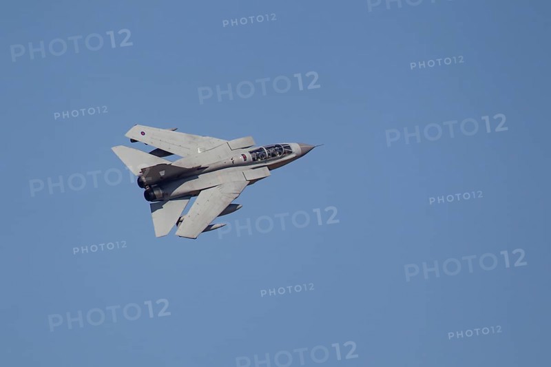 Panavia Tornado MRCA military jet aircraft in Royal air force RAF colours flying, England, United Kingdom