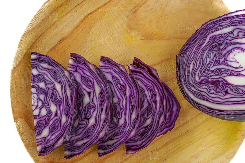 Purple cabbage or red cabbage isolated on white background