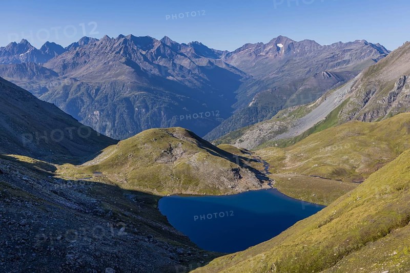 Landscape panorama, summit cross, Brennkogel, mountain lake, GroÃŸglockner, Pinzgau