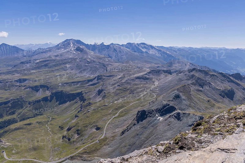 Landscape panorama, summit cross, Brennkogel, high alpine road, GroÃŸglockner, Pinzgau