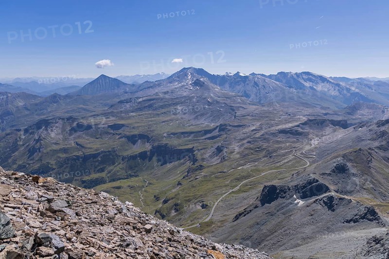 Landscape panorama, summit cross, Brennkogel, high alpine road, GroÃŸglockner, Pinzgau