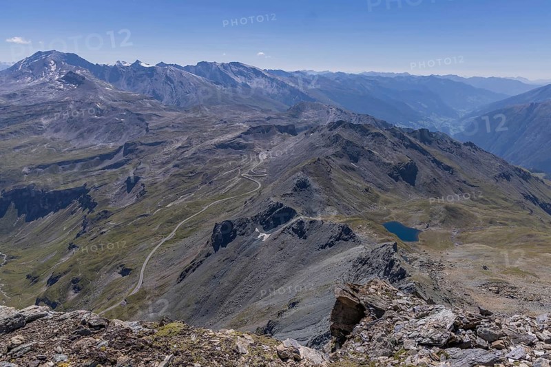 Landscape panorama, summit cross, Brennkogel, high alpine road, GroÃŸglockner, Pinzgau