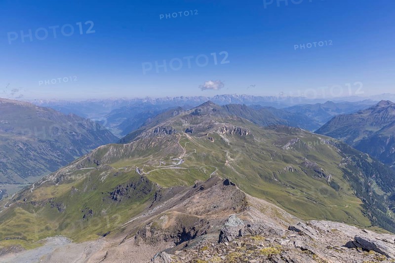 Landscape panorama, summit cross, Brennkogel, high alpine road, GroÃŸglockner, Pinzgau