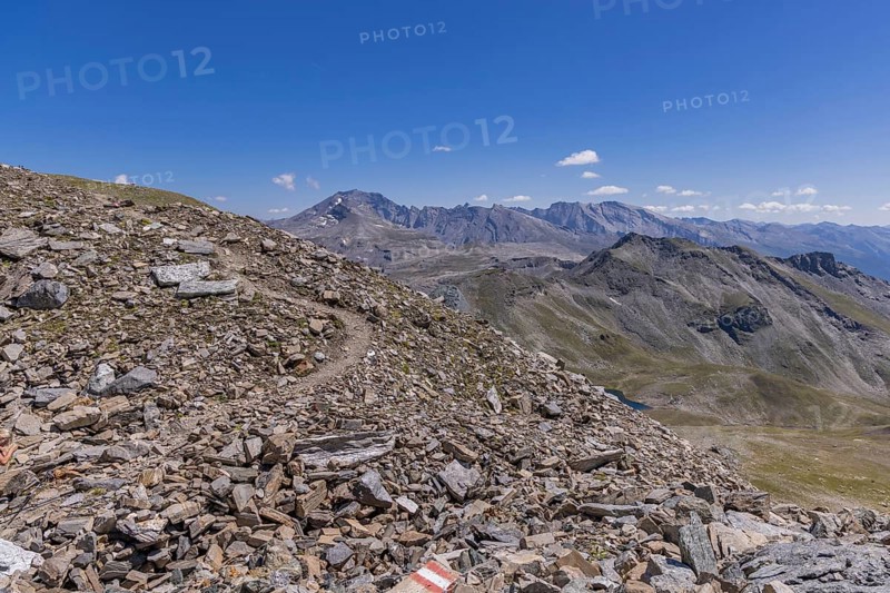 Landscape panorama, summit cross, Brennkogel, hiker, GroÃŸglockner, Pinzgau