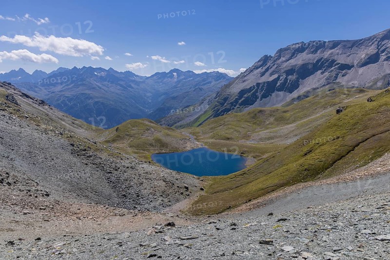 Landscape panorama, summit cross, Brennkogel, lake, GroÃŸglockner, Pinzgau