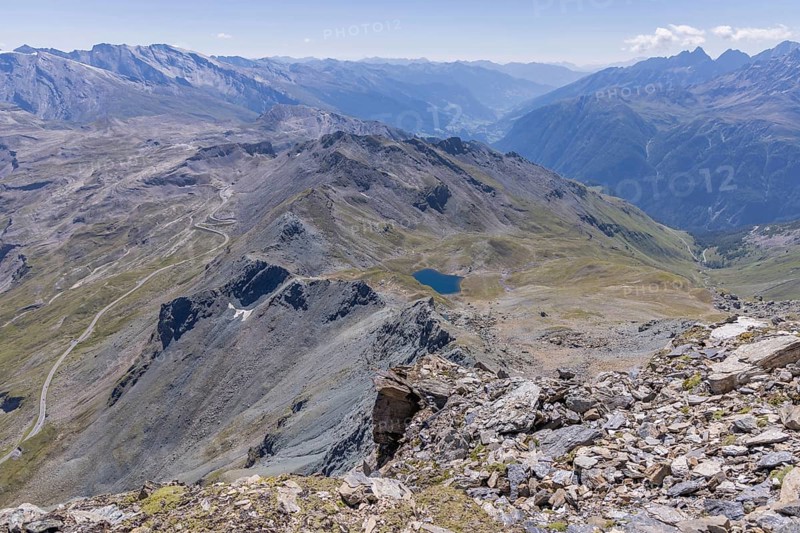 Landscape panorama, summit cross, Brennkogel, high alpine road, lake, GroÃŸglockner, Pinzgau