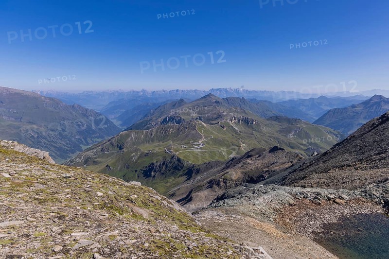 Landscape panorama, summit cross, Brennkogel, high alpine road, GroÃŸglockner, Pinzgau