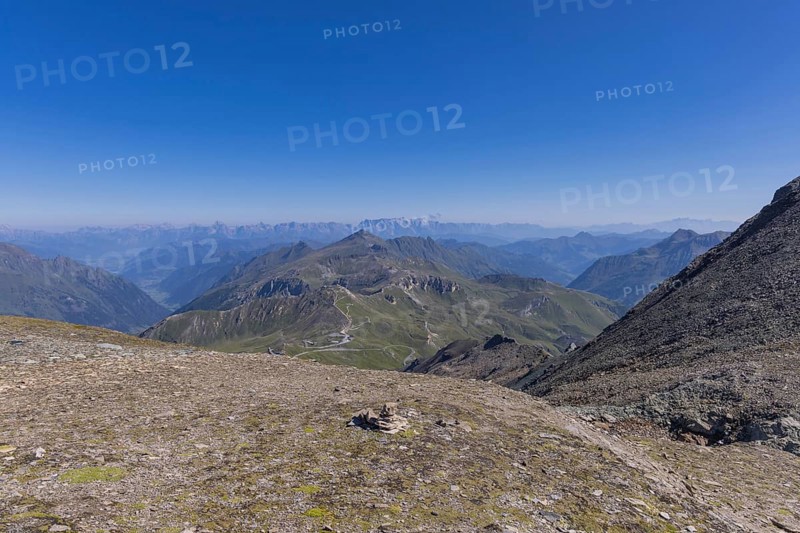 Landscape panorama, summit cross, Brennkogel, high alpine road, GroÃŸglockner, Pinzgau