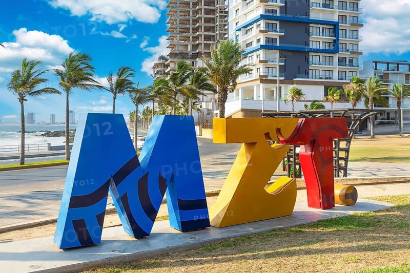 Big Mazatlan Letters at the entrance to Mazatlan historic city center