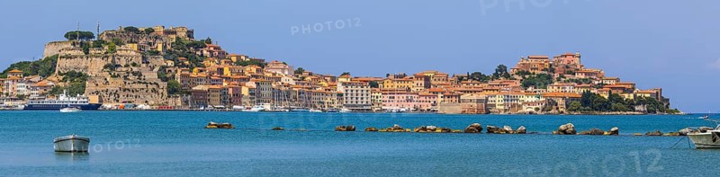 Portoferraio, view from San Giovanni, panoramic view, Elba Island, Tuscan Archipelago National Park, Tuscany, Italy
