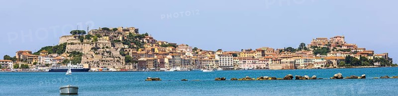 Portoferraio, view from San Giovanni, panoramic view, Elba Island, Tuscan Archipelago National Park, Tuscany, Italy
