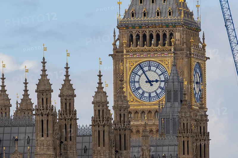 Big Ben or The Elizabeth Tower clock tower of the Palace of Westminster or Houses of Parliment, City of London, England, United Kingdom