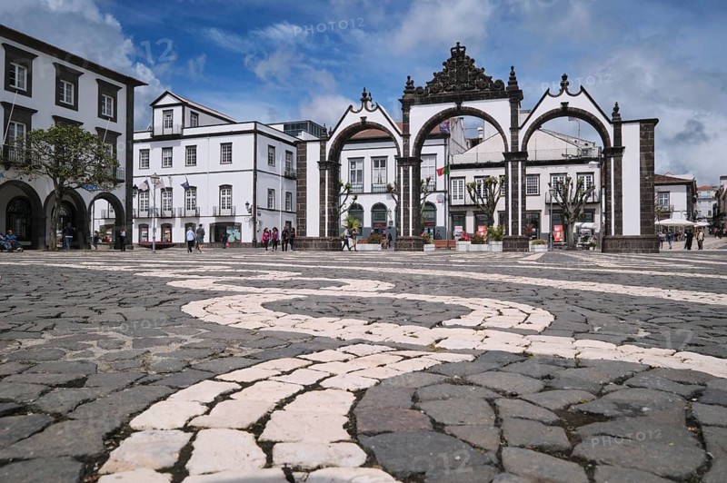 Portas da Cidade, Old Town of Ponta Delgada, SÃ£o Miguel, Azores, Portugal