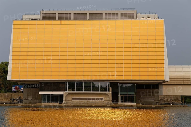 Architecture, morning sun reflecting on the casino building, Montreal, Province of Quebec, Canada