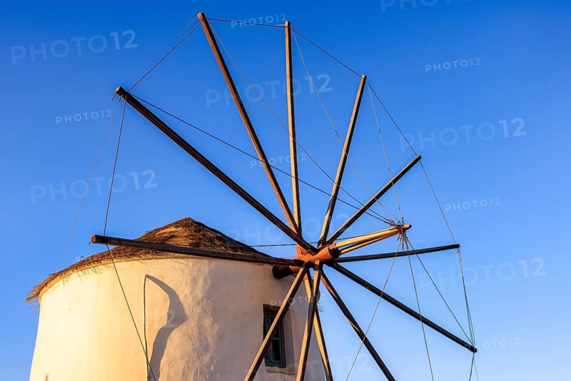 An old windmill at Chora, Serifos, Cyclades Islands, Greece
