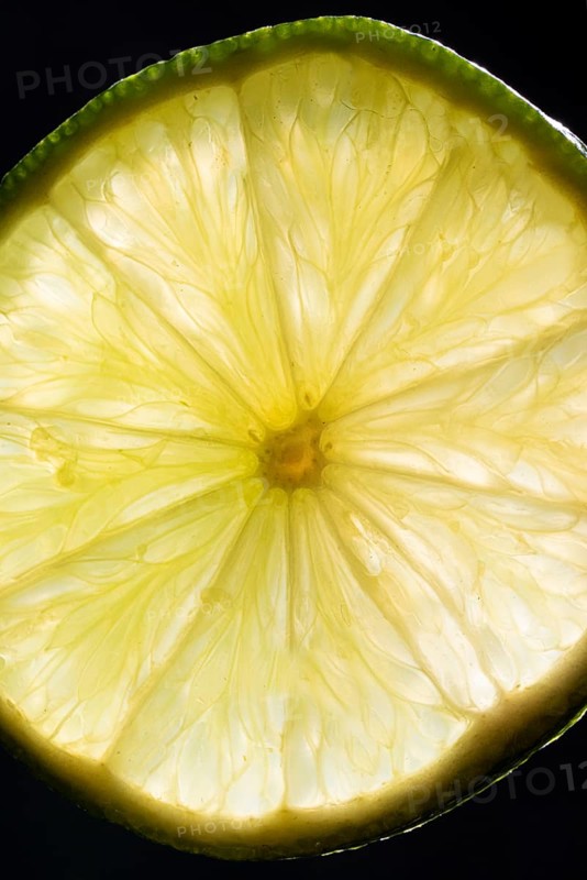 Slice of lime in the neckline
