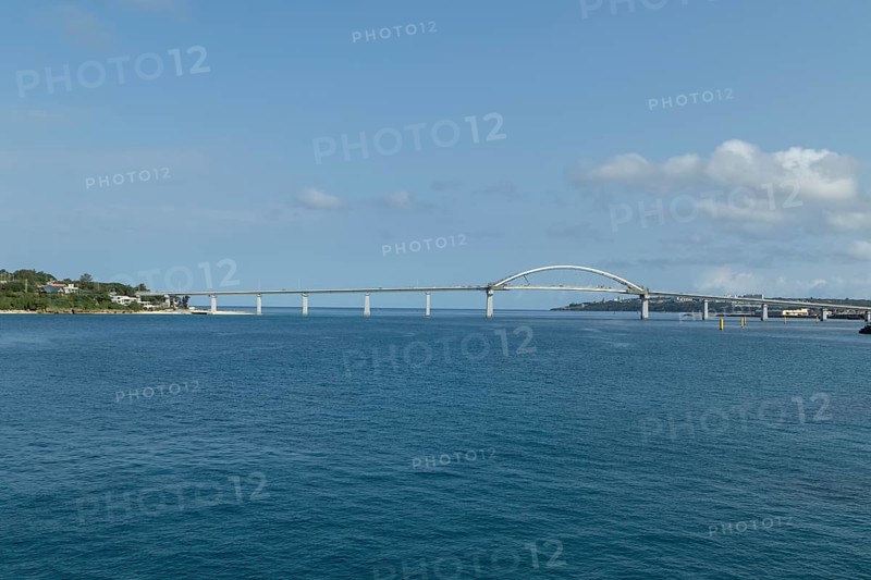 Architecture, Sesoko Bridge, Sesoko-jima, Sesoko Island, Motobu, Kunigami District, Okinawa, Japan