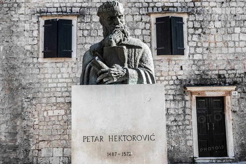 Monument to Petar HektoroviÄ‡, Starigrad, island of Hvar, Dalmatia, Croatia